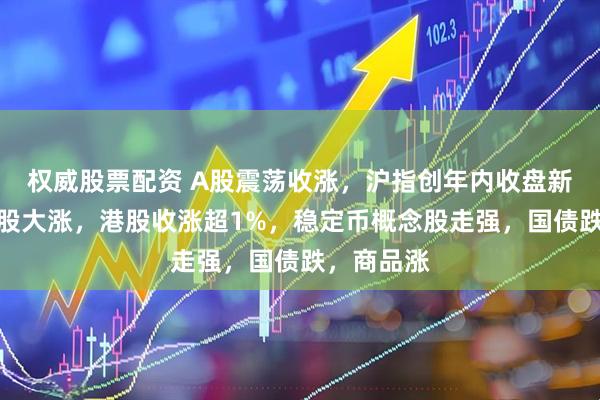 权威股票配资 A股震荡收涨，沪指创年内收盘新高，稀土股大涨，港股收涨超1%，稳定币概念股走强，国债跌，商品涨